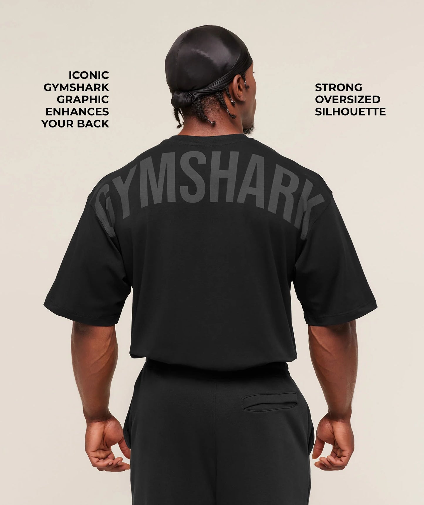 GYMSHARK POWER TSHIRT BLACK