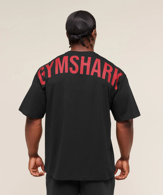 Gymshark Power T-Shirt black red